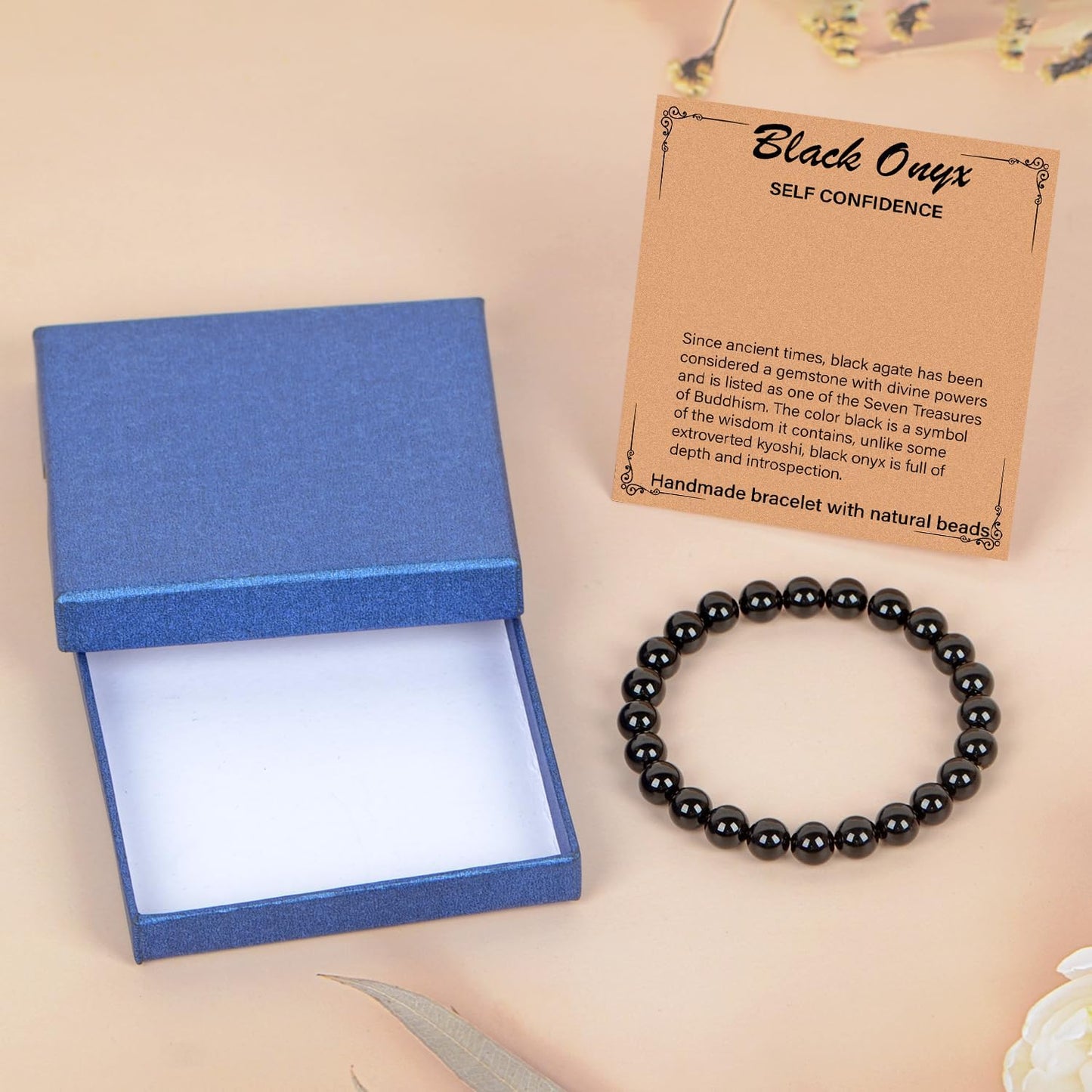 LPBeads Handmade Natural Gemstone Stretch Elastic Bracelet Healing Crystal Round Stone Beads Jewelry Gifts for Women Men