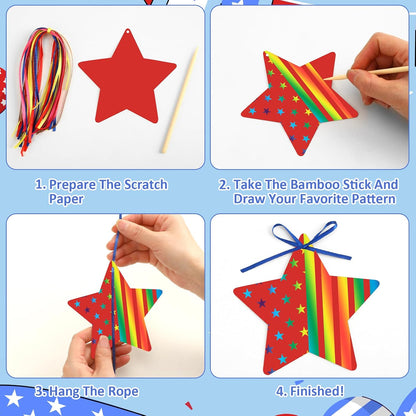 JULMELON 36 PCS Ocean Crafts, Rainbow Scratch Art Under The Sea Party Favors DIY Magic Color Summer Ocean Animals Scratch Cards for Summer Party Favors School Activities