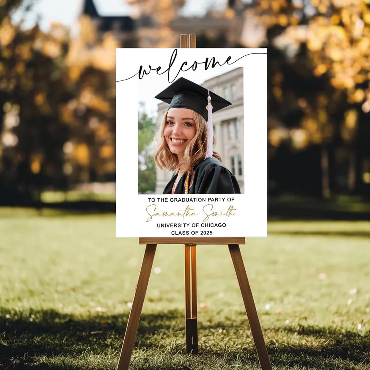 Graduation Party Welcome Sign, Photo Graduation Poster, Graduation Decorations, Grad Party Sign, Grad Welcome Sign, Graduation gift for best friend, Graduation gift for daughter, sister, brother - 1
