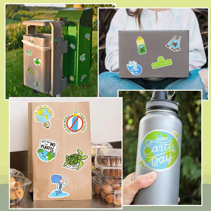 QTL Neon Stickers for Teens & Students Prizes, Waterproof Vinyl Party Favor Stickers, School Rewards, Water Bottle and Laptop, 50PCS - Colors A