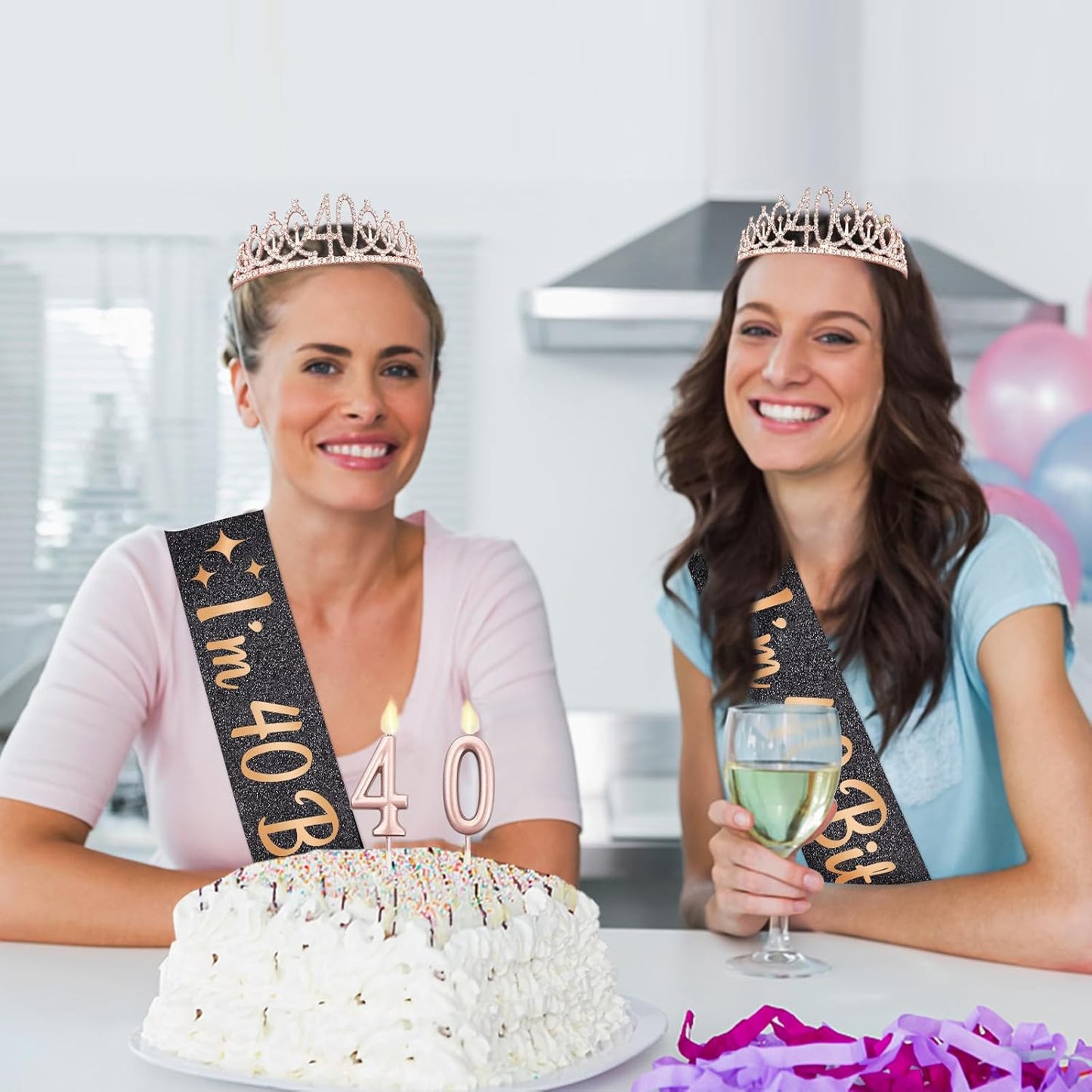 21st Birthday Decorations for Her with 21st Birthday Sash and Crown, Candles Gold, Gifts for 21 Year Old Girls
