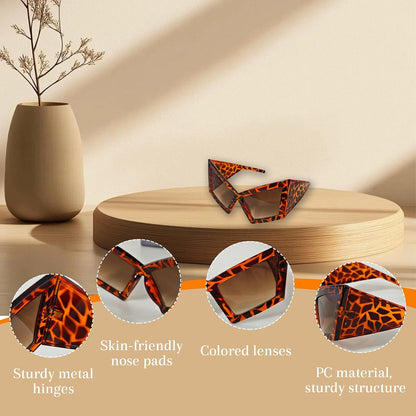 Funny Oversized Party Glasses Sunglasses Max Width 5.9", Hilarious Costume Accessories for Birthdays, Dance Parties