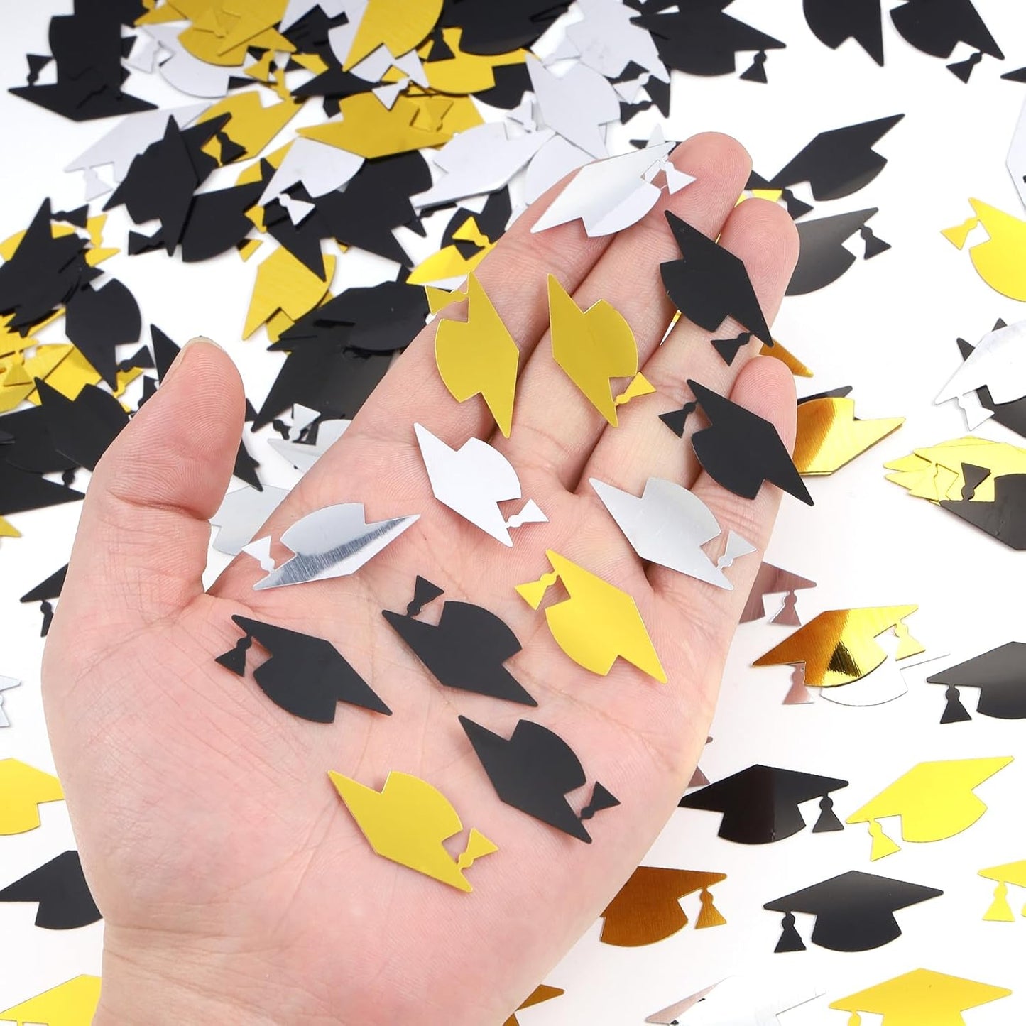 Silver and Blue Graduation Confetti 2026, 1000 Pcs Class of 2026 Table Centerpiece Grad Confetti for 2026 Graduation Party Decorations Supplies