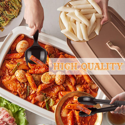 30 Pcs Clear Plastic Serving Utensils Set - Includes 10 Spoons, 10 Tongs, 10 Forks - Heavy Large Disposable Serving Utensils for Parties, Holidays & Events (Clear)