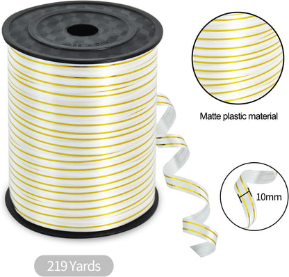 TONIFUL 500 Yards Curling Ribbon-Balloon Ribbon-Balloon String for Art&Craft Decor,Gift Wrapping,Ribbons and Bows for Christmas New Year Birthday Gifts (Silver)