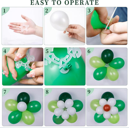 Balloon Clips(120 pcs), Tinabless Balloon Connectors for Decor Balloons Arch, Balloons Column Stand and Flowers - Birthday, Wedding, Baby Shower Party Decorations