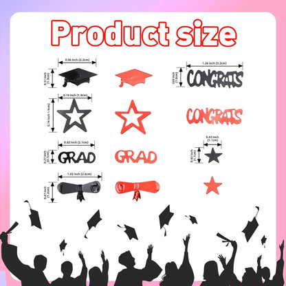 Gold and Black Graduation Confetti 2026, 1000 Pcs Congrats Grad Confetti Class of 2026 Party Table Centerpiece for 2026 Graduation Party Decorations