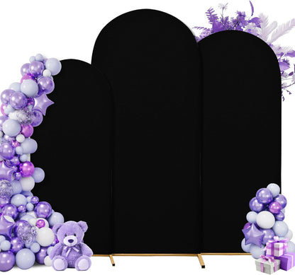 3-Piece Arch Cover Bundle – 7.2FT, 6.6FT & 6FT Stretch Spandex Backdrop Set – Wedding, Birthday & Photo Booth Arch Covers for Every Event
