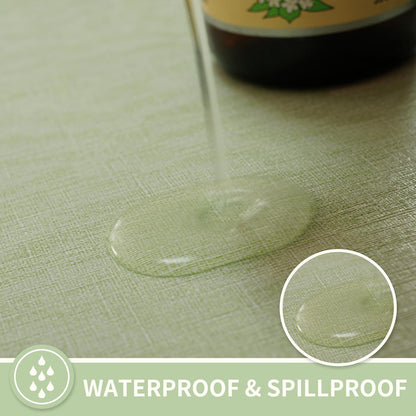 Rectangle Table Cloth,100% Waterproof Tablecloth Oil Proof Spill Proof Vinyl Table Cloth, Wipe Clean Plastic Table Cover for Dining, Camping, Indoor and Outdoor 52" x 70",Leaves