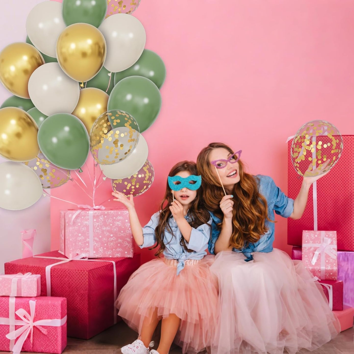 68Pcs Pink and Purple Balloons 12 Inch Metallic Purple Pink Latex Balloon Confetti ballons with Ribbons Party Balloons for Wedding Girls Birthday Baby Shower Decorations.