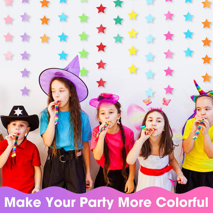 Patelai Glitter Star Garland Banner 2026 Graduation Decor 130 Feet Star Hanging Banner Twinkle Backdrop for Party Birthday Classroom Wedding Supplies(Gold)