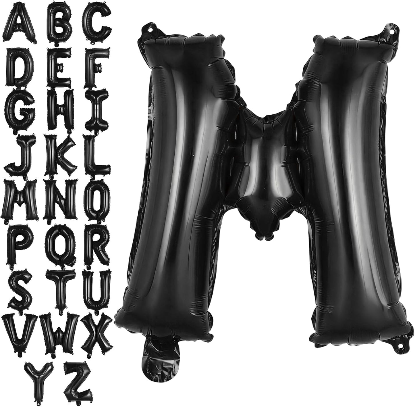 Black Letter A Balloons, 40 Inch Large Foil Letter Balloons, Custom Phrase Balloon for Birthday Party Wedding Anniversary Decoration (Black A)