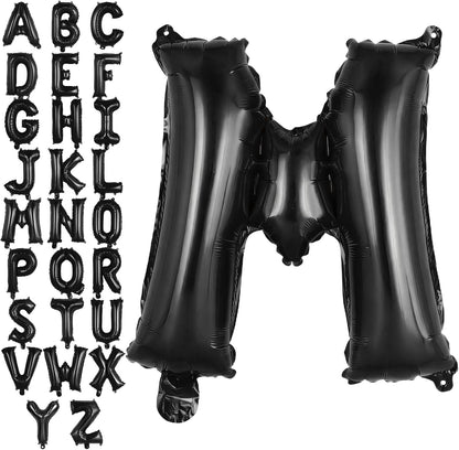 Black Letter A Balloons, 40 Inch Large Foil Letter Balloons, Custom Phrase Balloon for Birthday Party Wedding Anniversary Decoration (Black A)