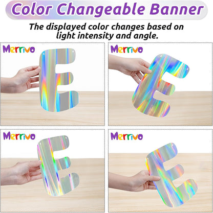 Iridescent Welcome Back We Missed You So Much Banner, Holographic Welcome Back Decorations, Pre-Strung Welcome Home sign for Office Party, Family Gathering, Back to School, Military Homecoming