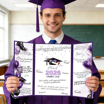kockuu 2026 Graduation Guest Book Signature Board, Pink Class of 2026 Graduation Sign in Book to Sign Decor for Grad Party High School College Grad Gifts