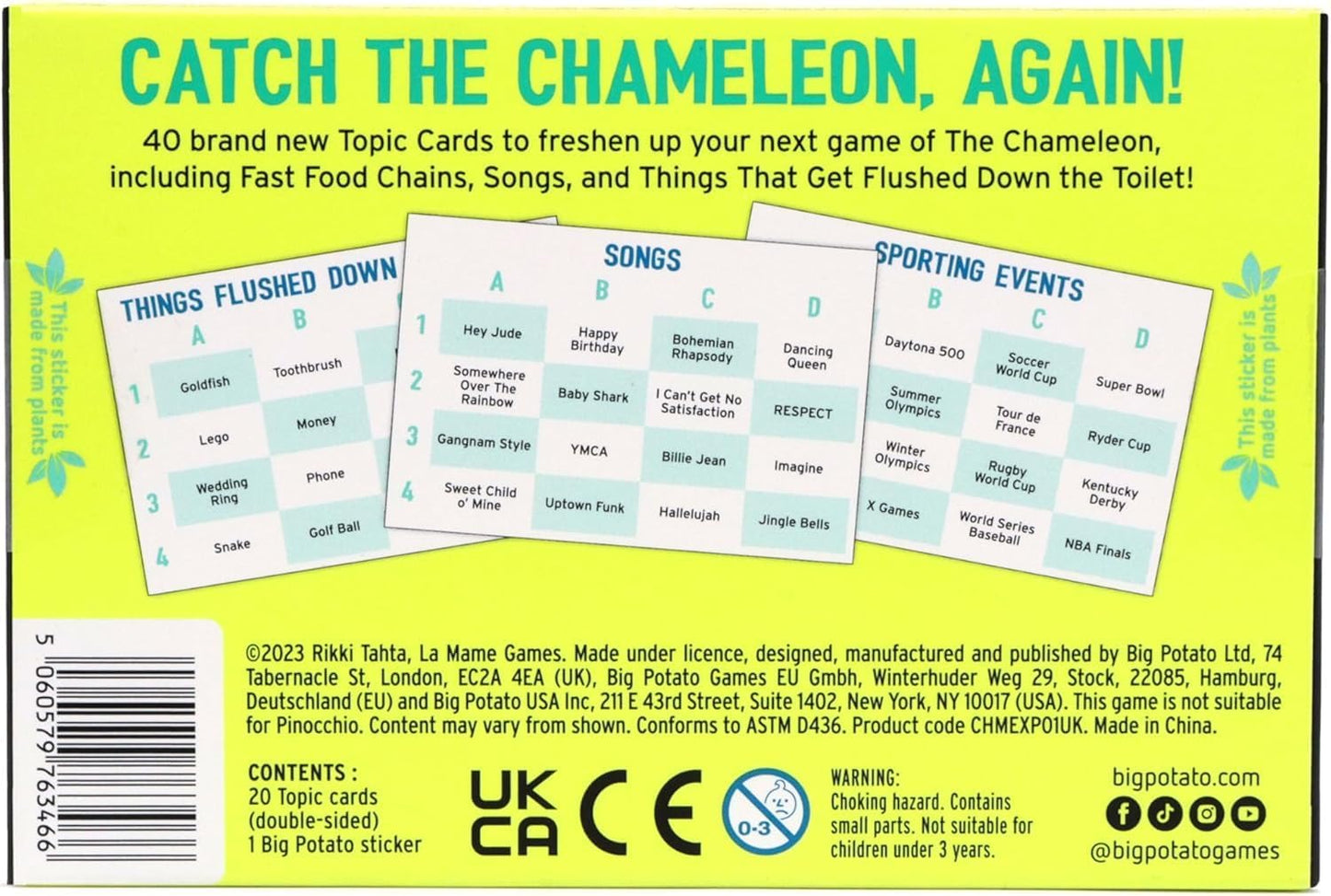 The Chameleon: Award-Winning Bluffing Board Game for Family, Adults & Friends | Includes 80 Extra Secret Words | Who is The Imposter?