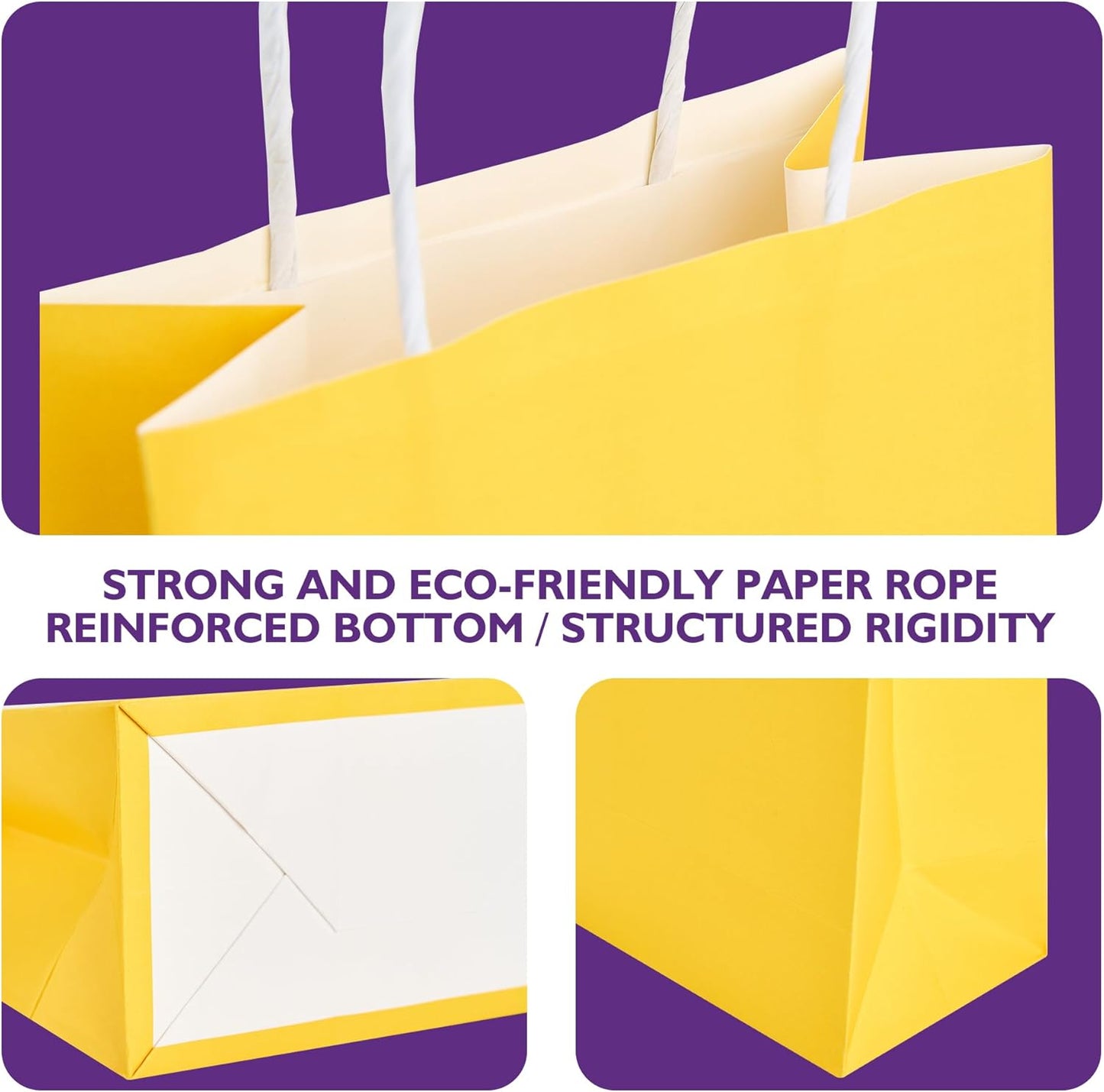 32 Pack Paper Gift Bags with Handles, 5.8"×3.2"×8.25" Party Favor Bags, Gift Bags, Small Gift Bags with Handles, Party Bags, Small Goodie Bags Bulk for Birthday, Crafts, Wedding, Party Supplies (8 Colors)