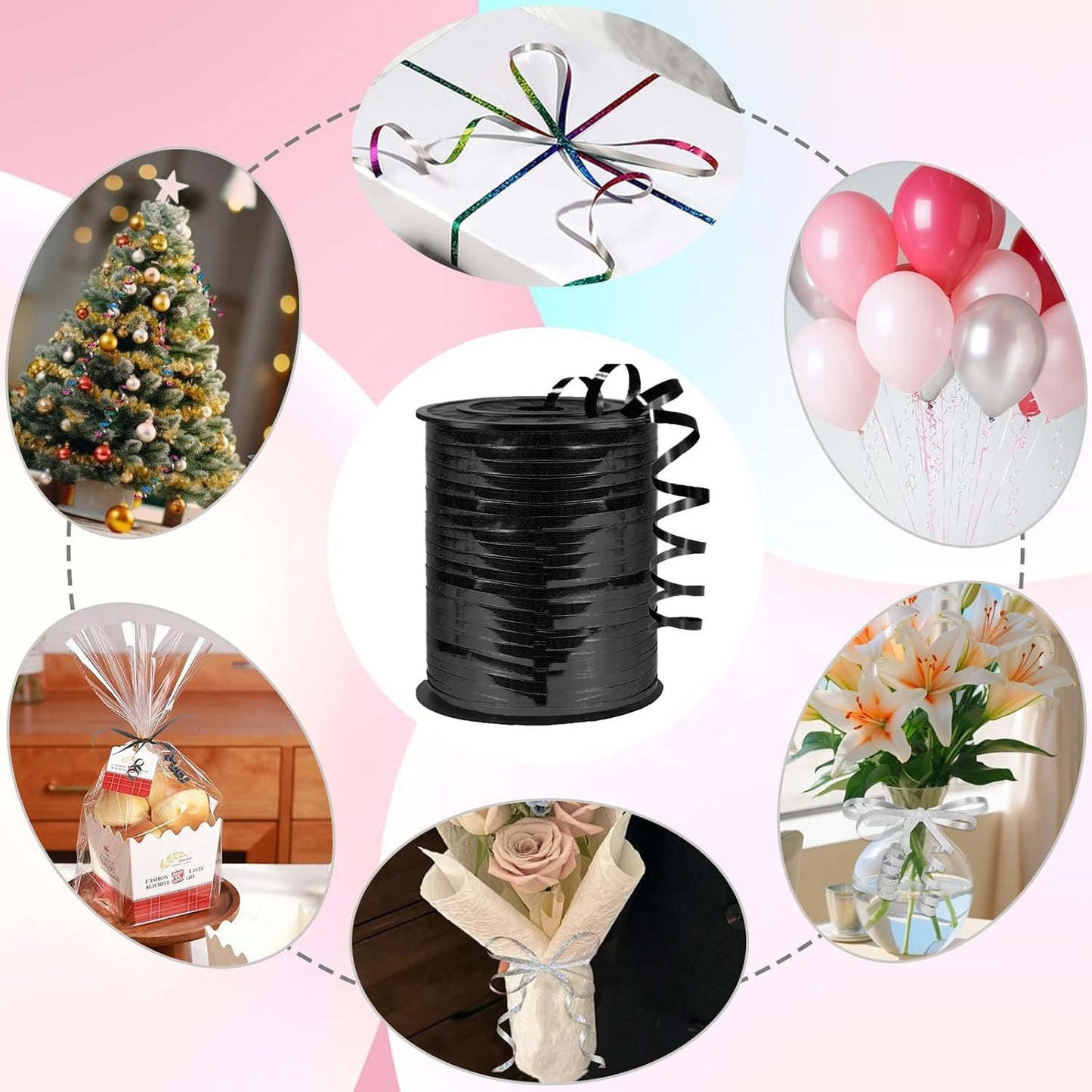 500 Yard Premium Burgundy Curling Ribbon,Curling Ribbon for Gift Wrapping Balloon for Party Birthday Wedding Decoration,Holiday Decorations Art Crafts, Florist Flower