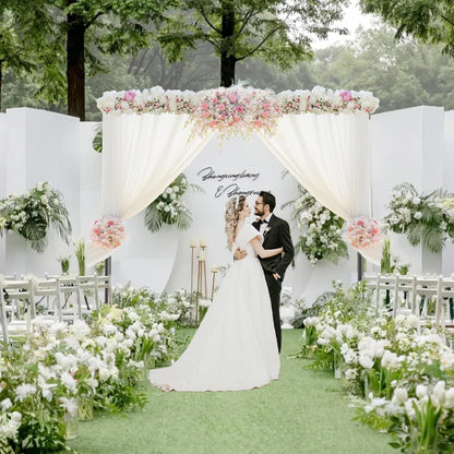 EMART 10x10ft Heavy Duty Backdrop Stand Kit, Adjustable Pipe and Drape Photo Booth Frame for Wedding, Party, Christmas, Birthday Decorations