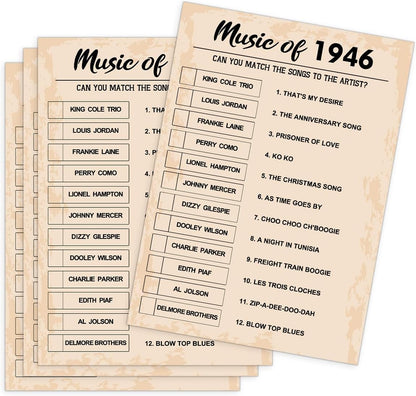 QUPT 40th Birthday Party Games, Movies in 1986 Games, Birthday Party Supplies for Adults, Fun 1986s Party Game，Pack of 30 Cards