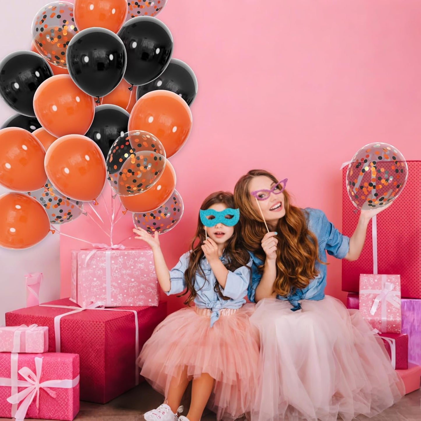 68Pcs Pink and Purple Balloons 12 Inch Metallic Purple Pink Latex Balloon Confetti ballons with Ribbons Party Balloons for Wedding Girls Birthday Baby Shower Decorations.