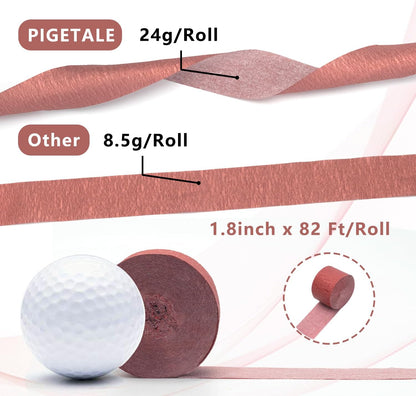 PIGETALE Crepe Paper Streamers 4 Rolls 328ft, Pack of Unique 3 Purple and White Party Streamer for Birthday Wedding Ceremony Baby Shower Party Decorations DIY Supplies Art Crafts (1.8Inch x 82Ft/Roll)