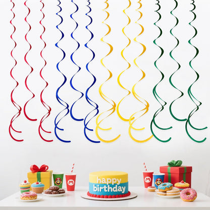 36 Pcs Blue Hanging Swirl Decorations Ombre Royal Blue White Felt Swirl Streamer Spiral Ceiling Garland for Birthday Wedding Baby Shower Graduation Under The Sea Nautical Ahoy Achor Party Supplies