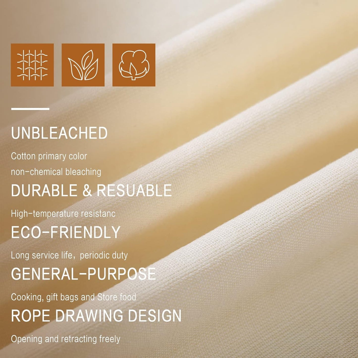 Tatuo 50 Pieces 4 x 6 Inches Muslin Cotton Drawstring Bags Canvas Linen Sachet Bag Reusable Empty Gift Pouch for Party Home Supplies