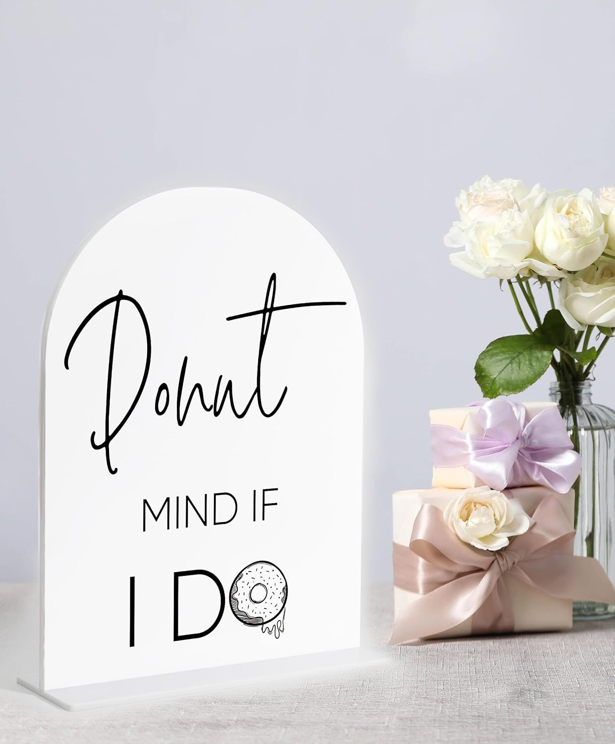 Audio Guest Book Sign, White Arch Acrylic Wedding Sign, Audio Guest Book Wedding Phone, Bridal Shower Decor, Engagement Party Decor, Centerpiece Table Decorations Party for Bride and Groom-14