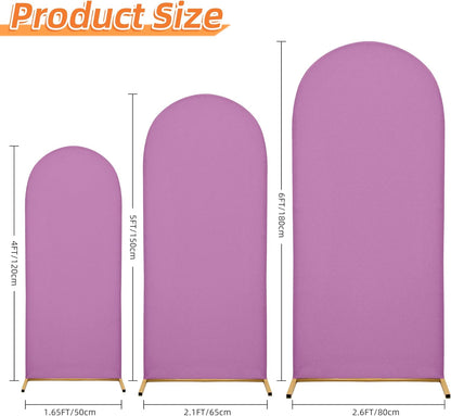 3-Piece Arch Cover Bundle – 7.2FT, 6.6FT & 6FT Stretch Spandex Backdrop Set – Wedding, Birthday & Photo Booth Arch Covers for Every Event