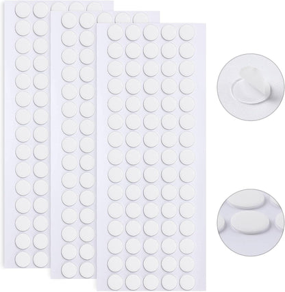 JANYUN 140 Pieces Adhesive Dots,Removable Round Putty Clear Tack No Trace Small Tape Stickers for Wall Hanging Festival Poster Office Party Decoration Picture Crafts