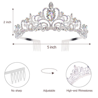Princess Birthday Tiara - Happy Crown for Girls & Women, Decorative Accessory