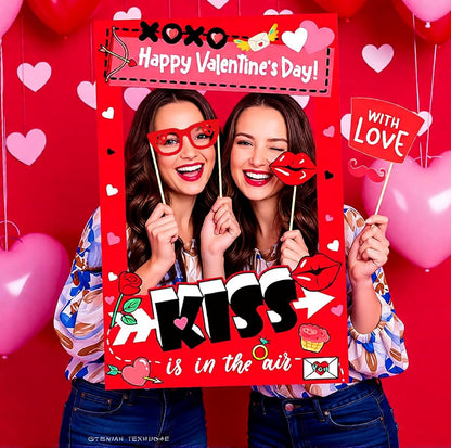47 PCS St Patrick's Day Photo Booth Props Kit - Funny Couple Handheld Frames & Selfie Decorations for Party (34 Props, 12 Tattoos & Handheld Frame