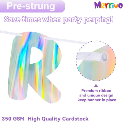 Iridescent Welcome Back We Missed You So Much Banner, Holographic Welcome Back Decorations, Pre-Strung Welcome Home sign for Office Party, Family Gathering, Back to School, Military Homecoming