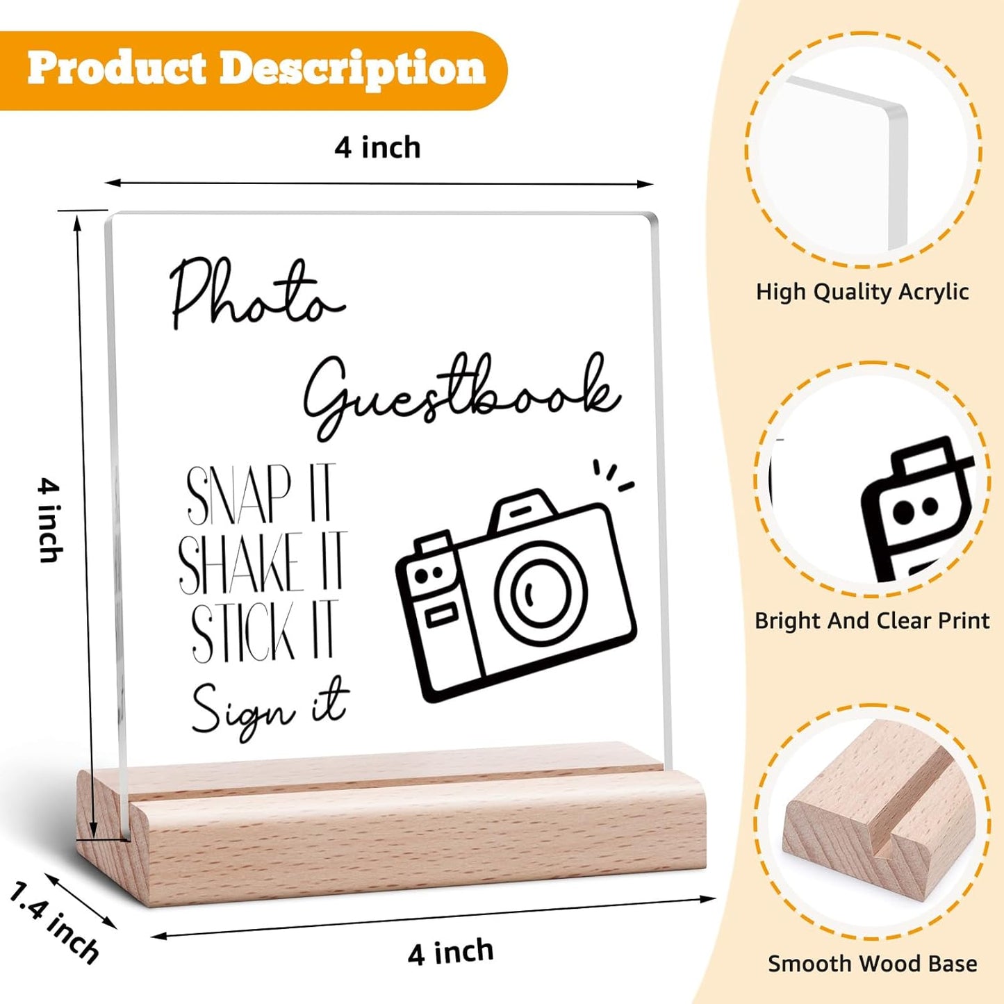 Wedding Sign for Ceremony and Reception Desk Decorative Sign Wedding Engagement Gifts for Couples Weddings Guest Book Desk Decor Bridal Shower Party Favors Weddings Reception Table Decor