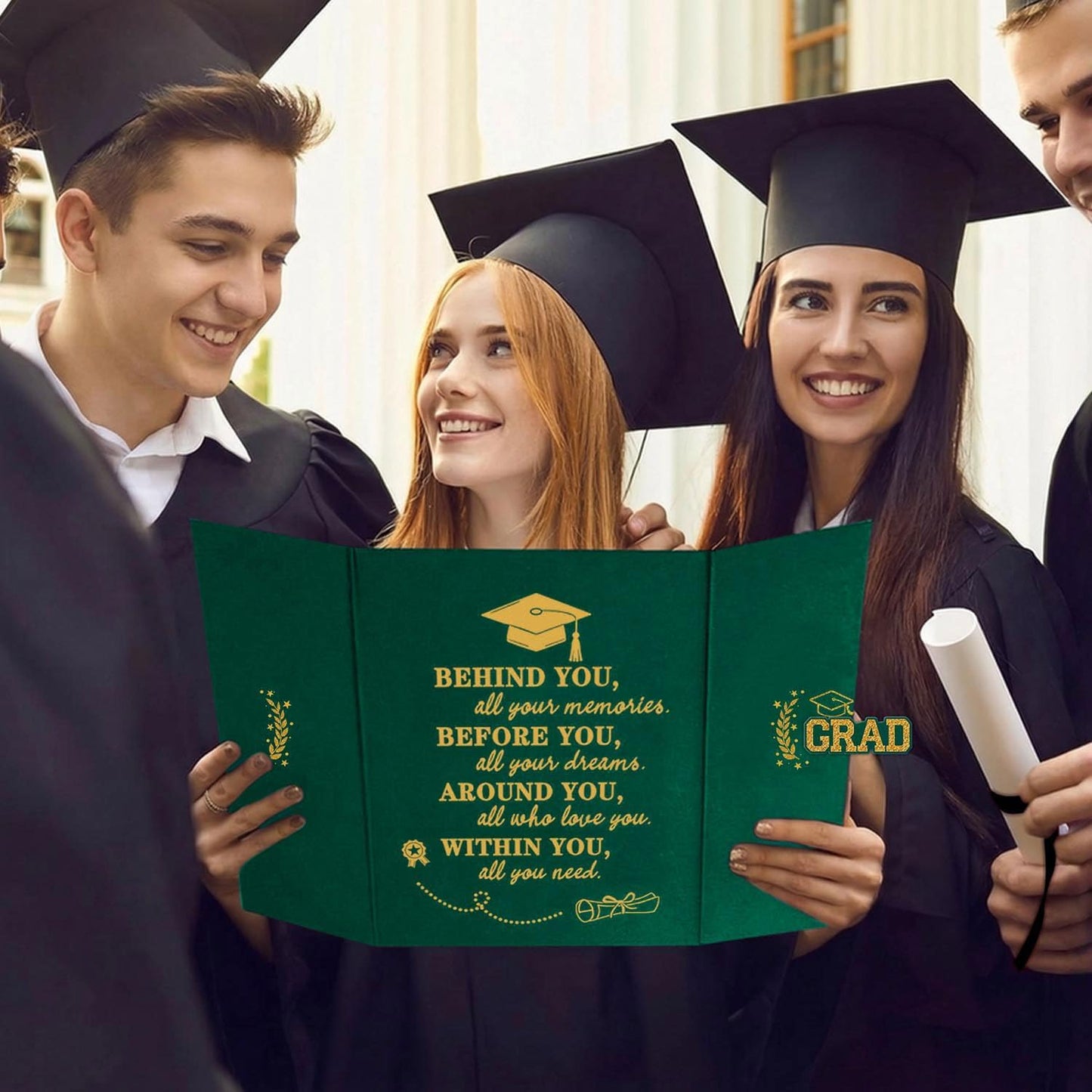 QIYANPAX Graduation Guest Book 2026, Blue and Gold Graduation Decorations Class of 2026, Graduation Signature Book, Congrats Grad Guest Book Alternative, Unique Graduation Gifts