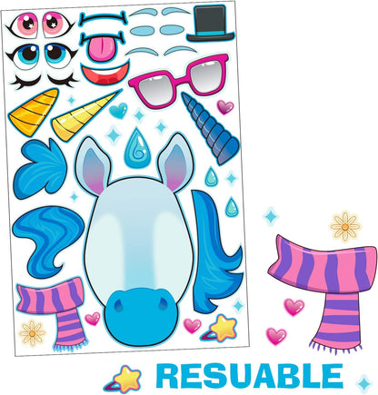 JOYIN 36 Sheets 9"x6" Make a face Stickers for Kids, Make Your Own Animal Stickers with Unicorn, Dinosaur, Sea and Safari Animals, Crafts Birthday Party Favors, Goodie Bags Classroom Activities