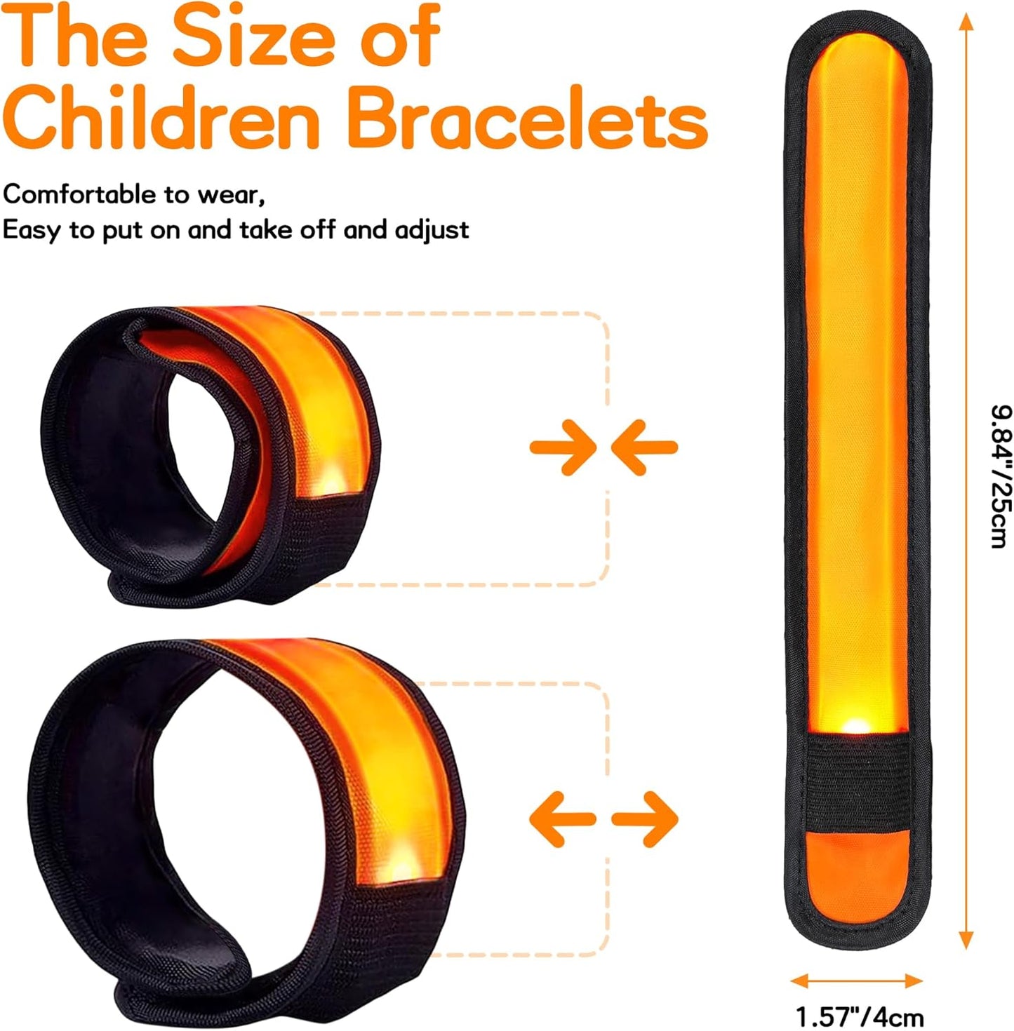 esonstyle 6 PCS LED Glow Bracelets, Night Safety Light Up Bracelets for Kids - Glow in The Dark Party Favors for Halloween, Christmas, Concerts, Festivals, Sports, Camping, Green