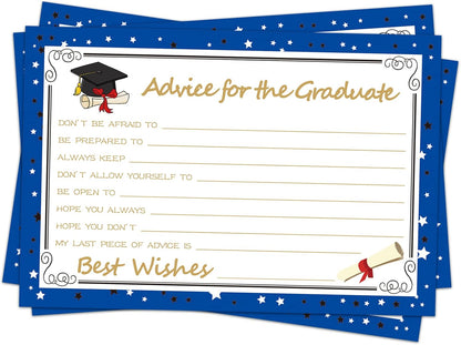 Graduation Advice Cards - 50-Pack Graduate Party Supplies 2026 Advice for the Graduate Decorations Party Favors Table Games Personalized Graduations Cards