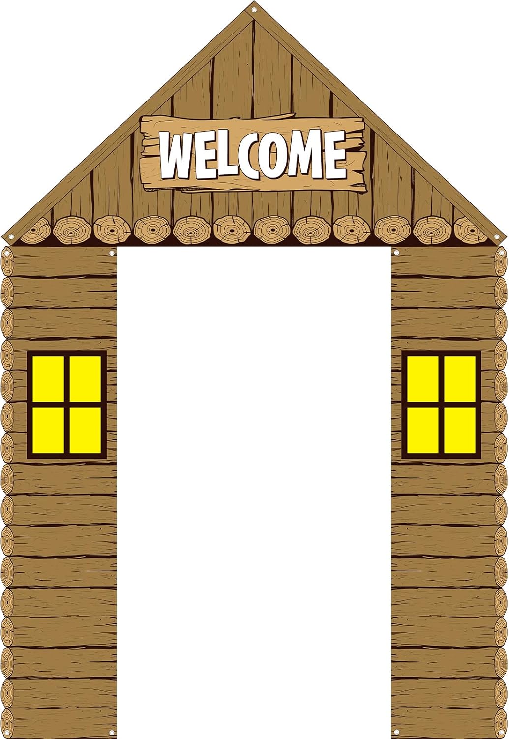 Peryiter 3 Pcs Camping Themed Party Decorations Banner Welcome Porch Sign with 1 Double Sided Tape for Summer Camp Birthday Hawaii Baby Shower Themed Party Activity Decor door (Forest Style)