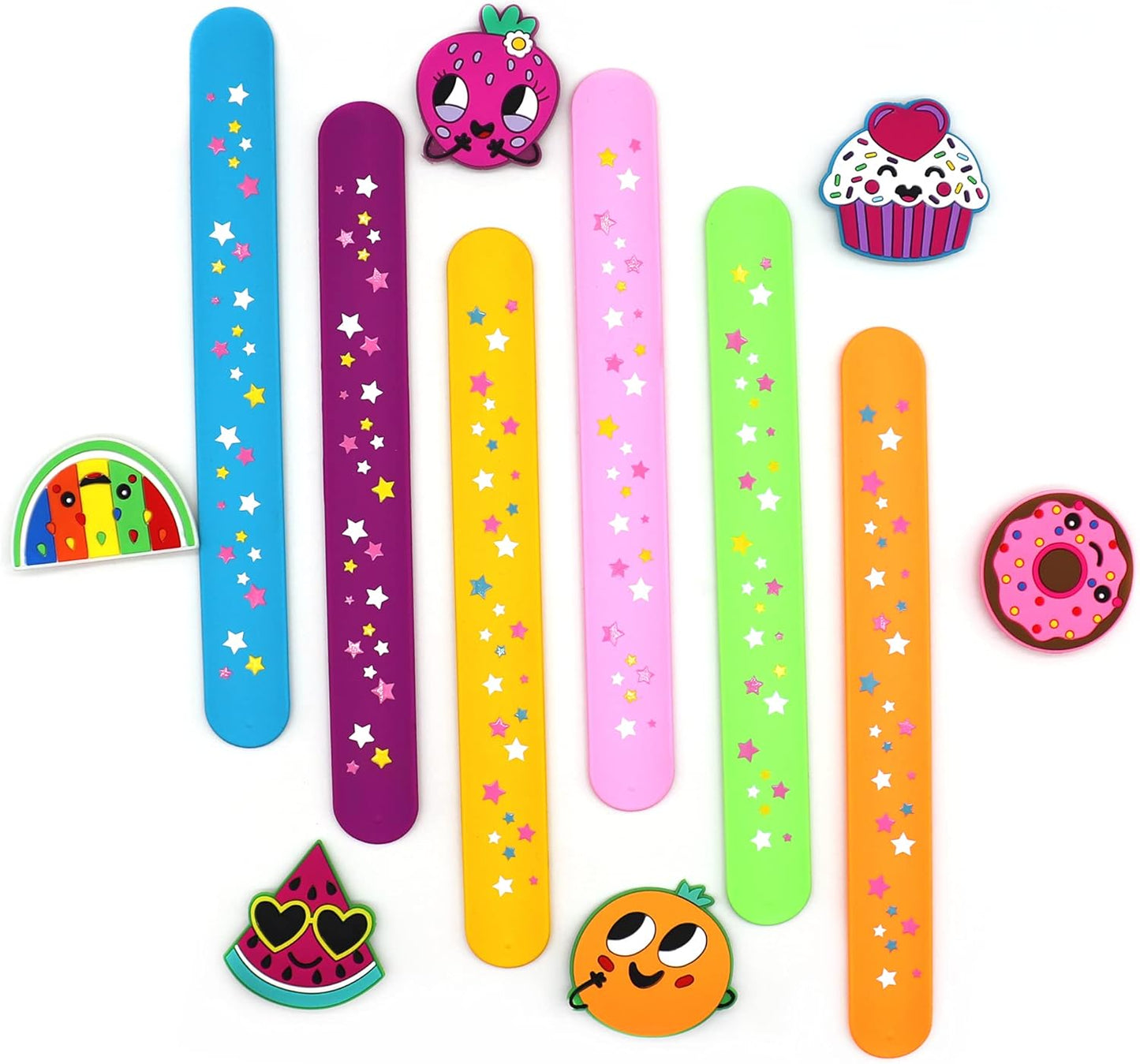 Cat Slap Bracelets for party- Silicone Wristbands Adjustable Party Favors, Classroom Prizes, Carnival Games - Birthday Gifts for Adults(6Pack)-LOCHSOEL