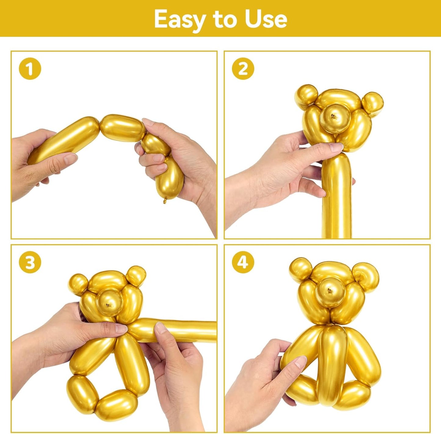260 Balloons Clear, Thickening Long Balloons for Tying Arch, Twisting Latex Animals Magic Modeling Skinny Birthday Balloon for Kid‘s Party Wedding Decoartion Supply 100pcs