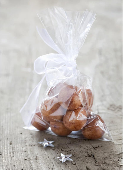 Cello Cellophane Treat Bags,5x7 Inches Clear Cellophane Bags 200 Pcs OPP Plastic Treat Bags with 200 Twist Ties for Gift Wrapping,Packaging Candies,Dessert,Bakery, Cookies, Chocolate,Party Favor