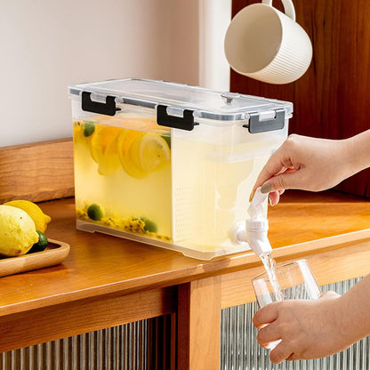 0.9 Gallon Drink Dispenser with Spigot, fridge water dispenser,drink dispenser for parties Juice Dispenser for Fridge, Plastic Lemonade Dispenser for Water, Milk, Beer, Outdoor Party