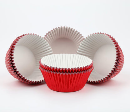 Gifbera White Metallic Foil Cupcake Liners Standard Size Baking Cups, 200-Count
