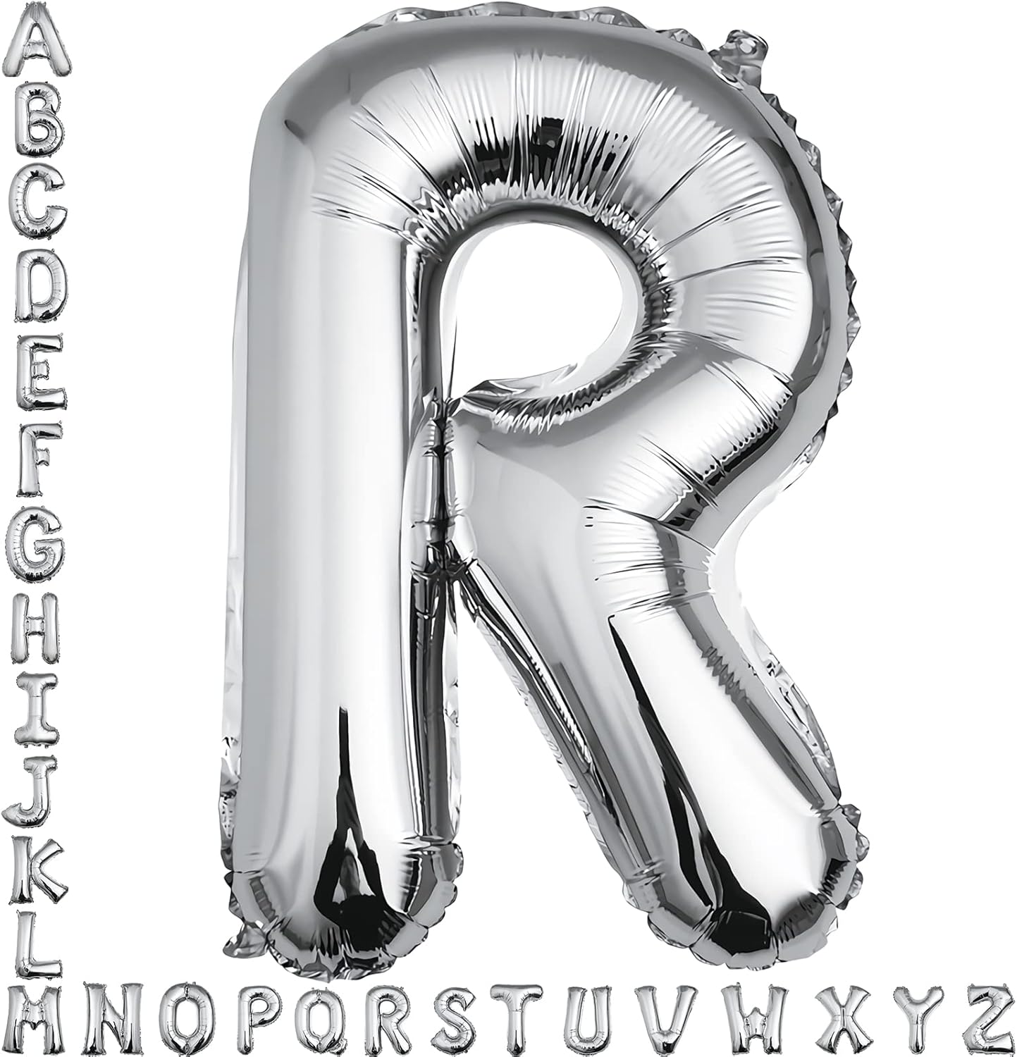 40 inch Silver Letter A Balloon, Big Size Alphabet Foil Mylar Helium Balloons for Birthday Party Celebration Wedding Anniversary Baby Shower Decorations Supplies Alphabet A