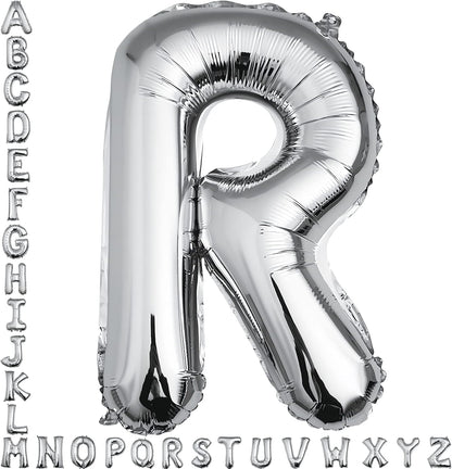 40 inch Silver Letter A Balloon, Big Size Alphabet Foil Mylar Helium Balloons for Birthday Party Celebration Wedding Anniversary Baby Shower Decorations Supplies Alphabet A
