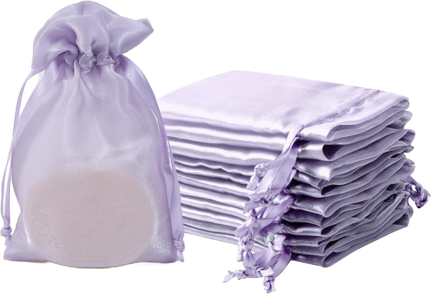 QIANF 20 Pcs Peacock Blue Small Organza Bags 3X4 inch for Wedding Favors with Drawstring, Mini Mesh Gift Bags Jewelry Pouch for Candy Bridal Shower Party Favor Baby Shower Christmas