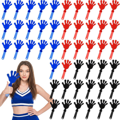 Junkin 48 Pcs Hand Clappers Bulk 7. 5 x 3. 5 Inches Noise Makers Party Favors Clapping Noise Maker Clacker for Birthdays Game Prizes Rewards Football Sporting Events Cheers Supplies (Black,White)