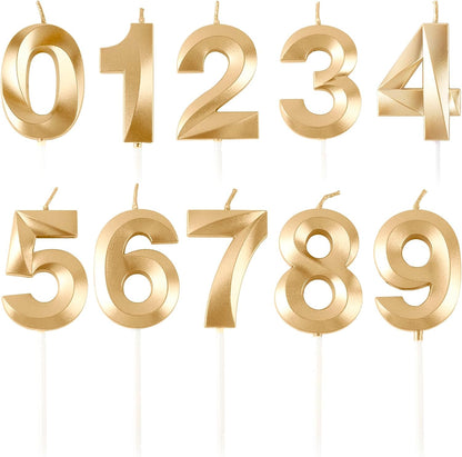 BEAN LIEVE Blue Birthday Candles - Number Cake Candles, Happy Birthday Numeric Candles Number 0 1 2 3 4 5 6 7 8 9 Used for Cake Decoration on Birthday Parties and Wedding Anniversary Celebration